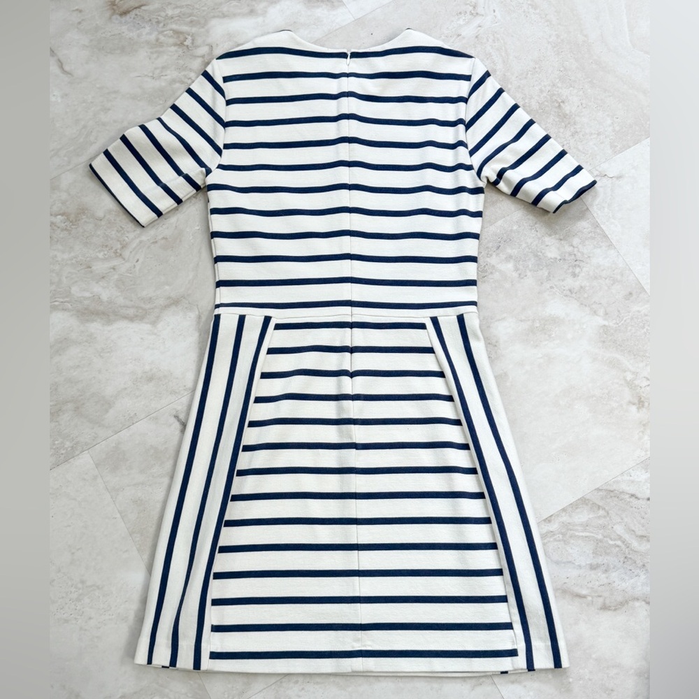 Brooks Brothers Red Fleece Navy White Striped Dress Women’s Medium Knit Preppy - Picture 6 of 7